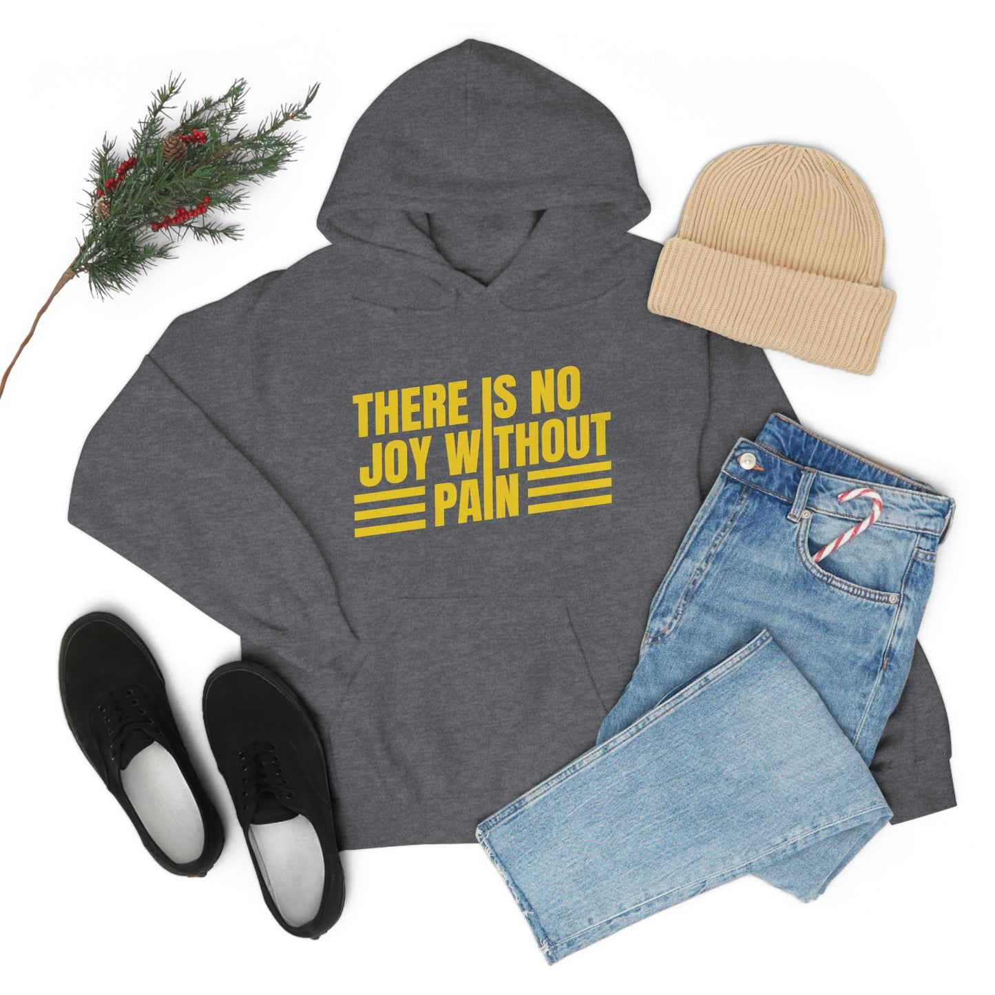 Andrew Tate Quote Hoodie: “There is no joy without pain” Andrew Tate Heavy Blend™ Hooded Sweatshirt