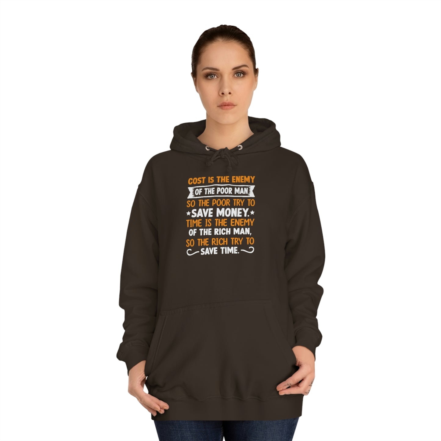 Andrew Tate Quote Hoodie: The poor try to save money, the rich save time Motivational Hoodie