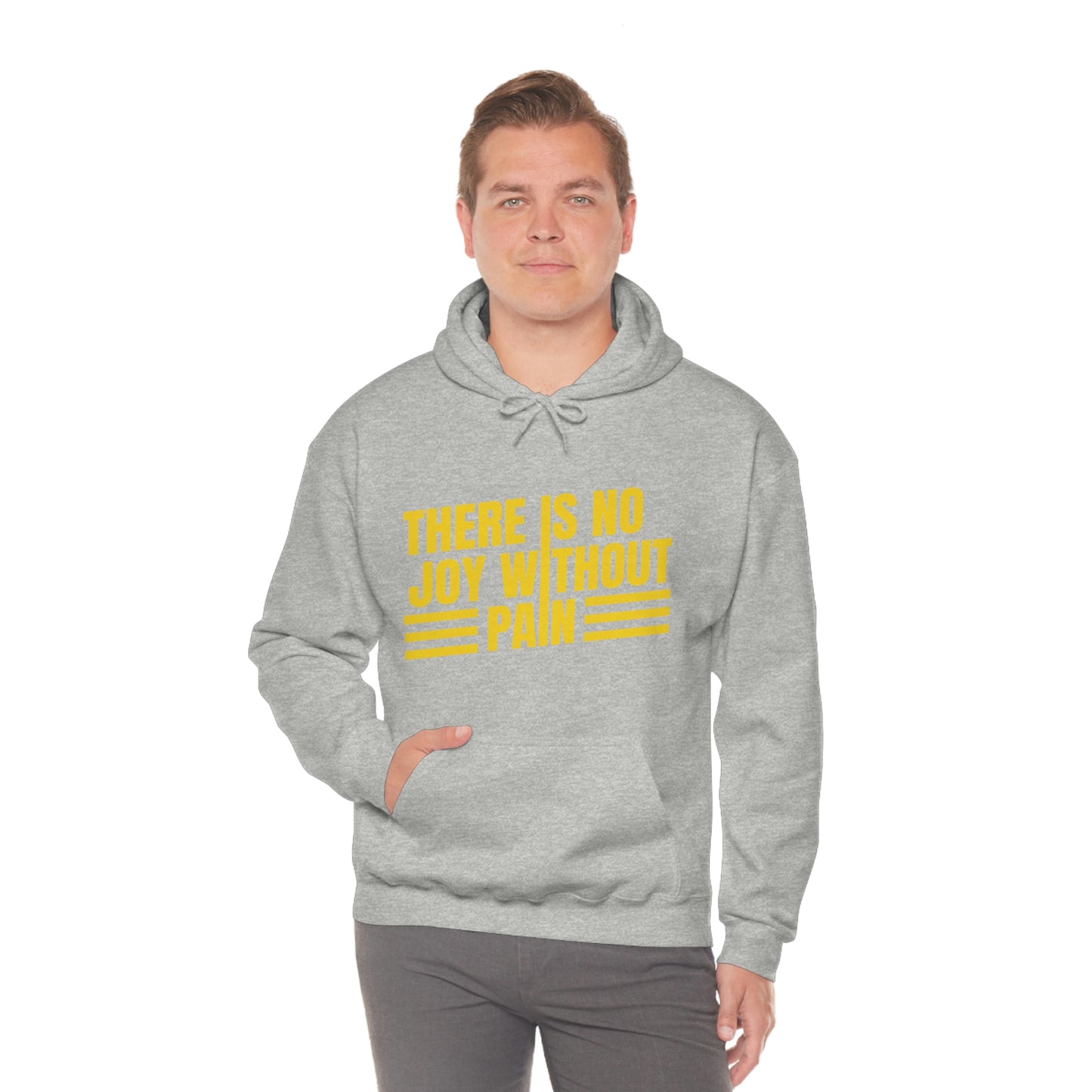 Andrew Tate Quote Hoodie: “There is no joy without pain” Andrew Tate Heavy Blend™ Hooded Sweatshirt