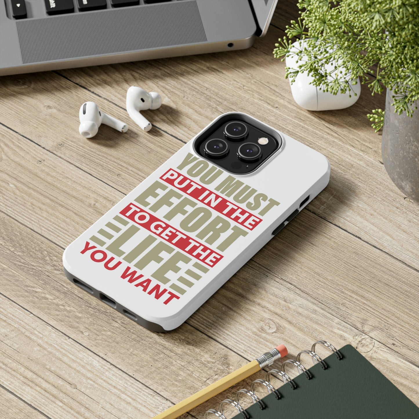 Andrew Tate Quote Phone Case: Embody the Mantra of Success and Effort Tough Phone Cases, Case-Mate