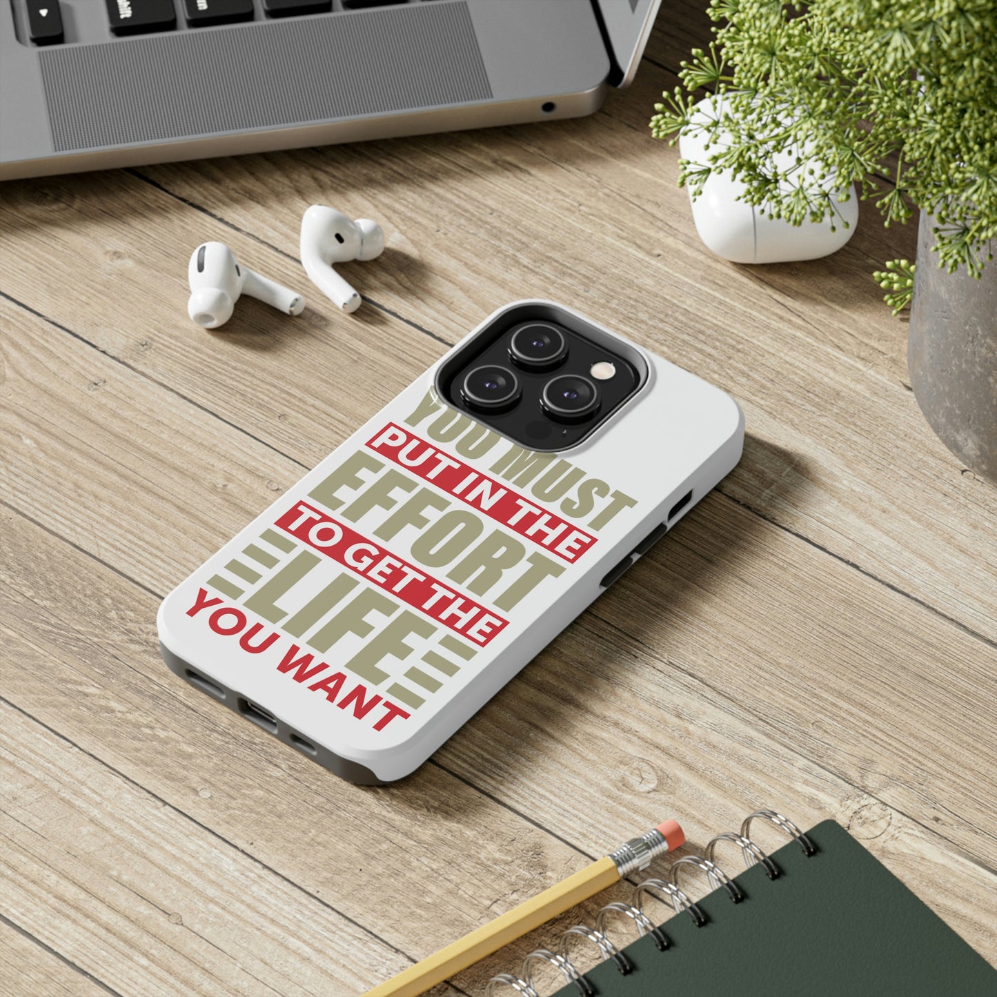 Andrew Tate Quote Phone Case: Embody the Mantra of Success and Effort Tough Phone Cases, Case-Mate