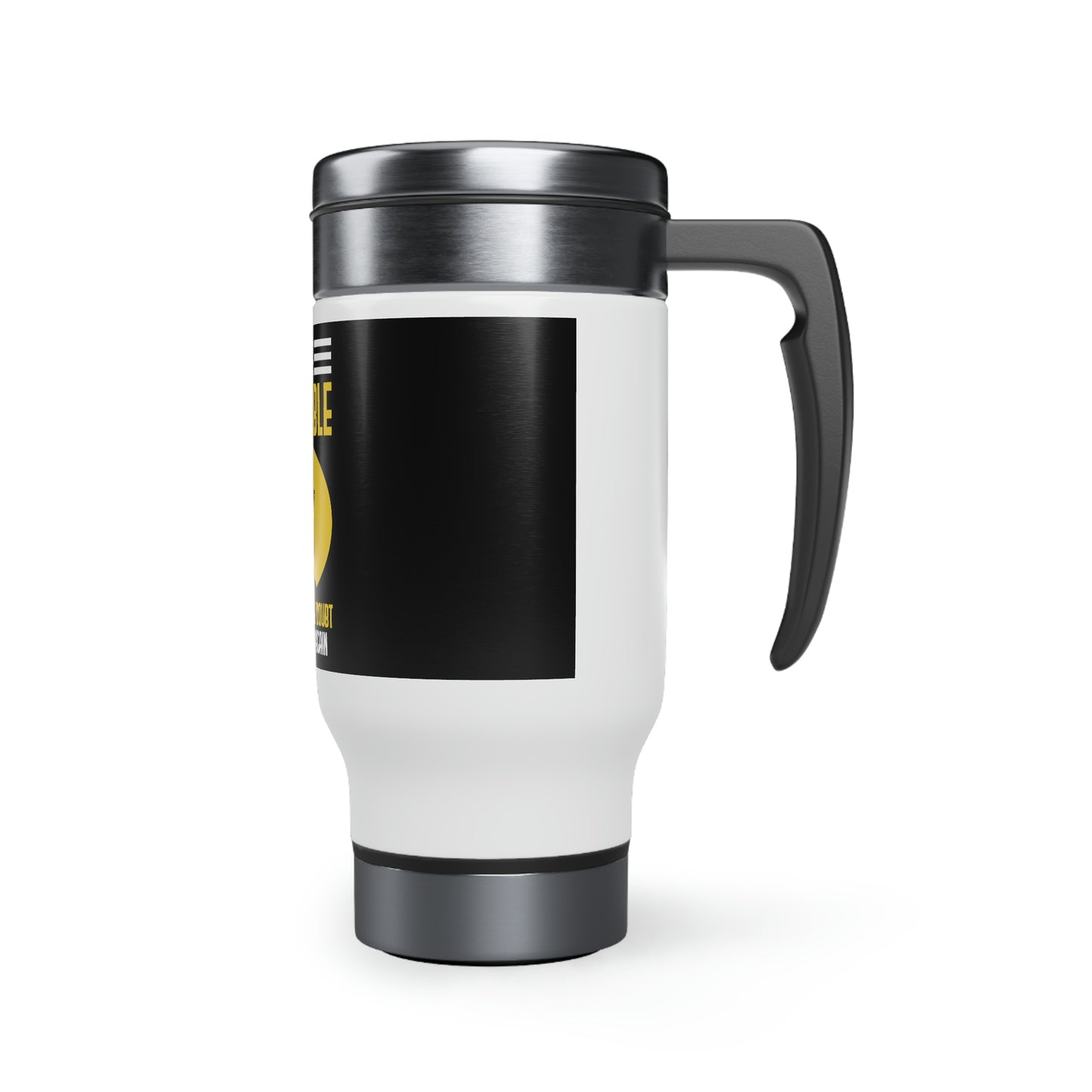 Andrew Tate Quote Travel Mug: Conquer the Impossible with Unwavering Confidence Stainless Steel Travel Mug with Handle, 14oz