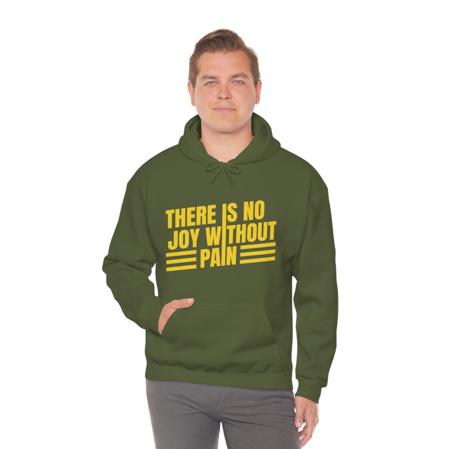 Andrew Tate Quote Hoodie: “There is no joy without pain” Andrew Tate Heavy Blend™ Hooded Sweatshirt