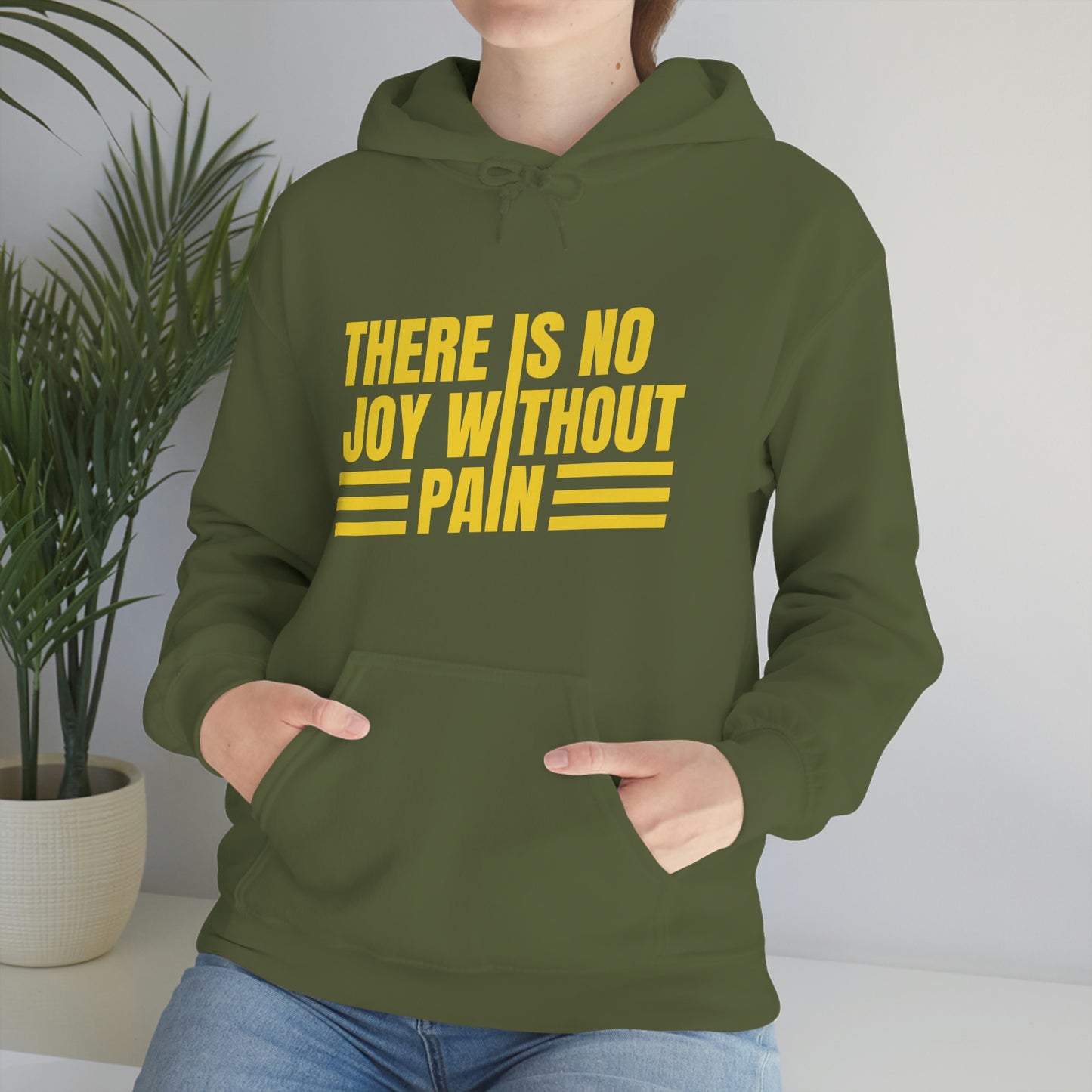 Andrew Tate Quote Hoodie: “There is no joy without pain” Andrew Tate Heavy Blend™ Hooded Sweatshirt