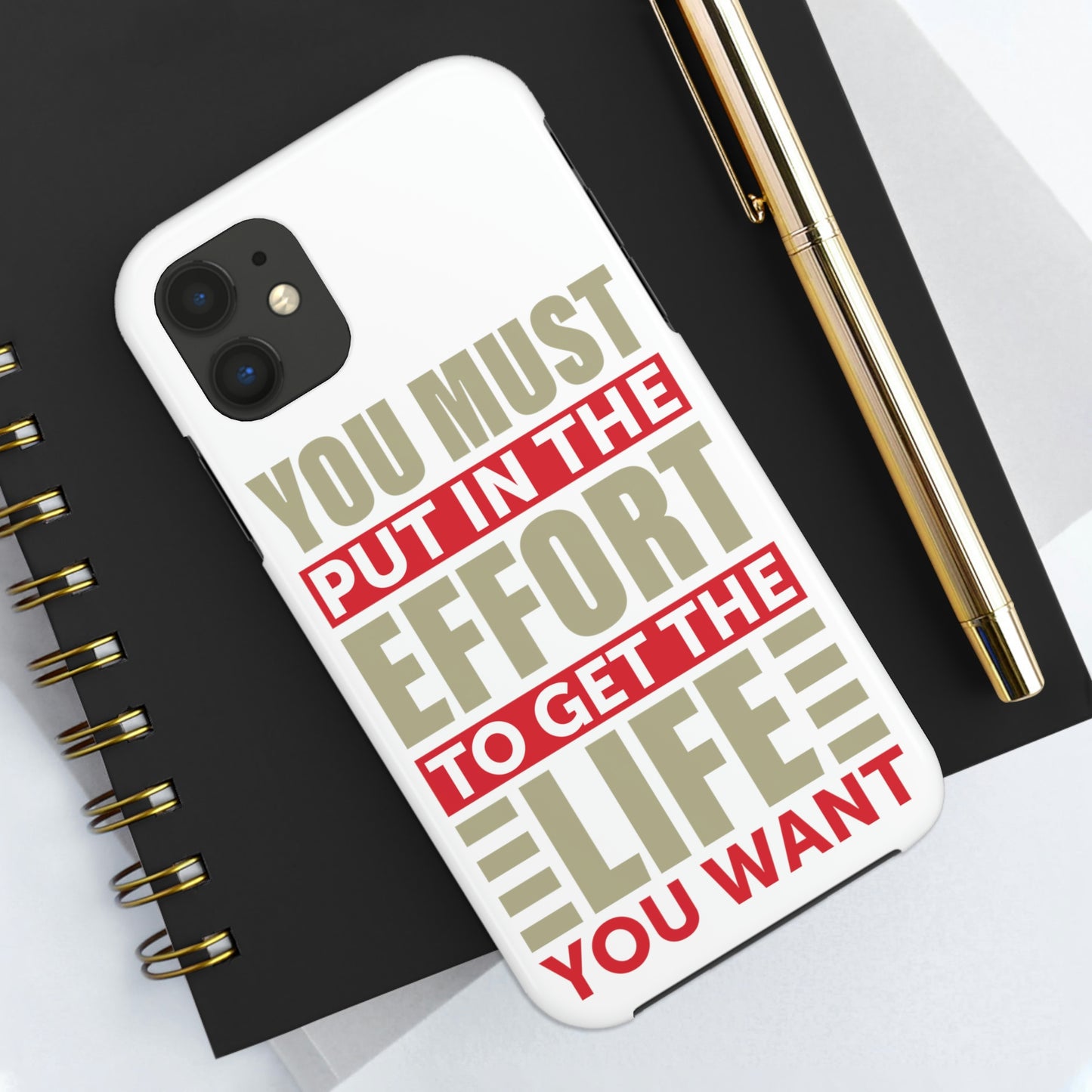 Andrew Tate Quote Phone Case: Embody the Mantra of Success and Effort Tough Phone Cases, Case-Mate