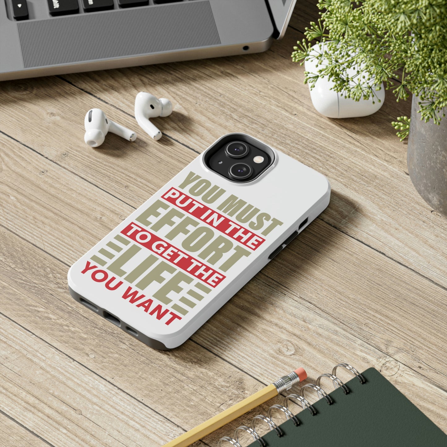 Andrew Tate Quote Phone Case: Embody the Mantra of Success and Effort Tough Phone Cases, Case-Mate