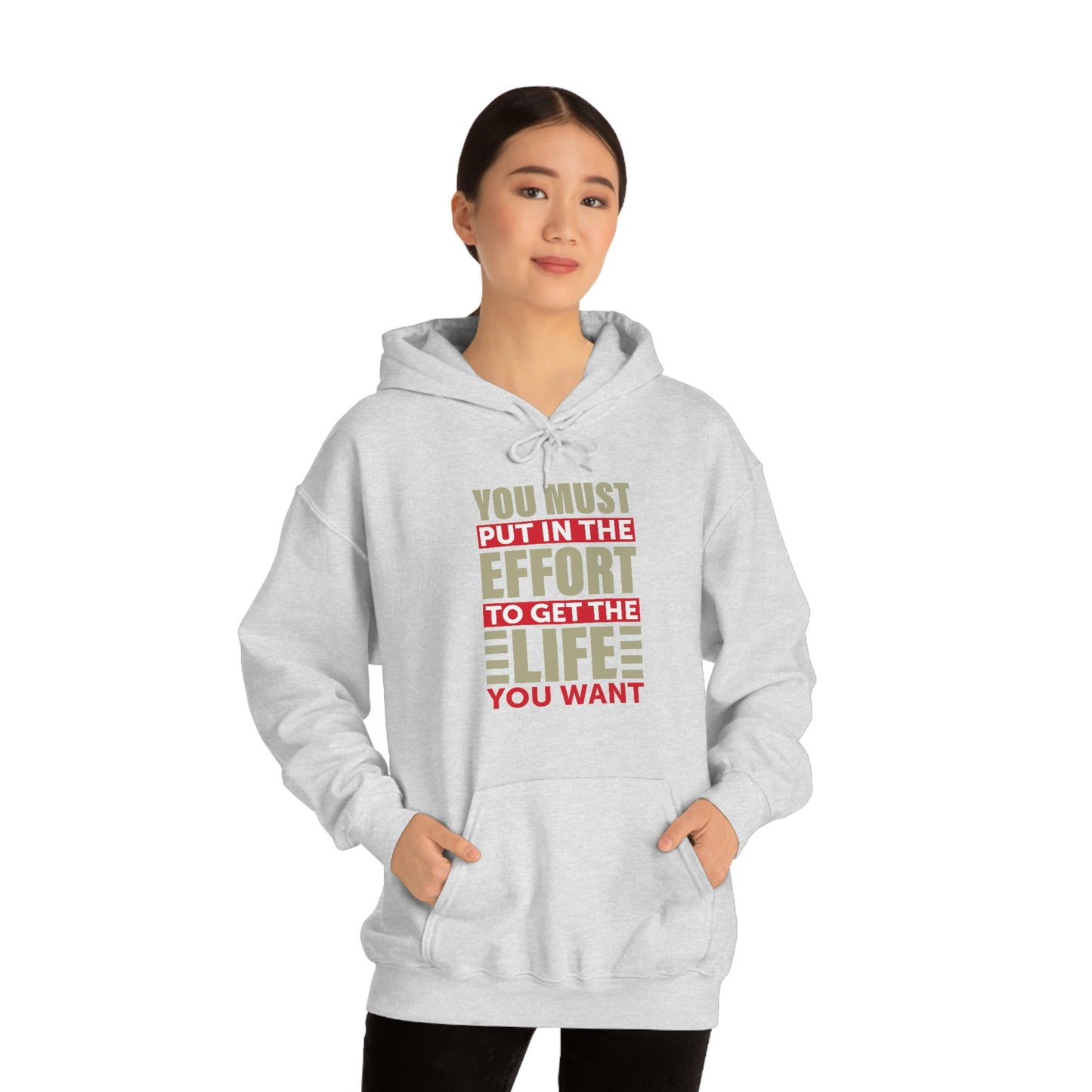 Andrew Tate Quote Hoodie: You must put in the effort to get the life you want Unisex Heavy Blend™ Hooded Sweatshirt