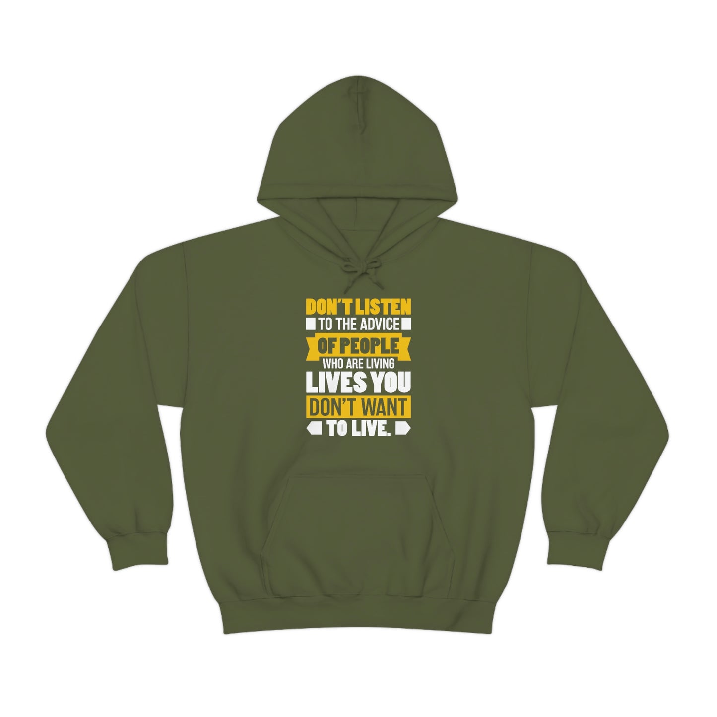 Andrew Tate Quote Hoodies: Don't listen to the advice of people who are living lives you don't want to live Andrew Tate Heavy Blend™ Hooded Sweatshirt