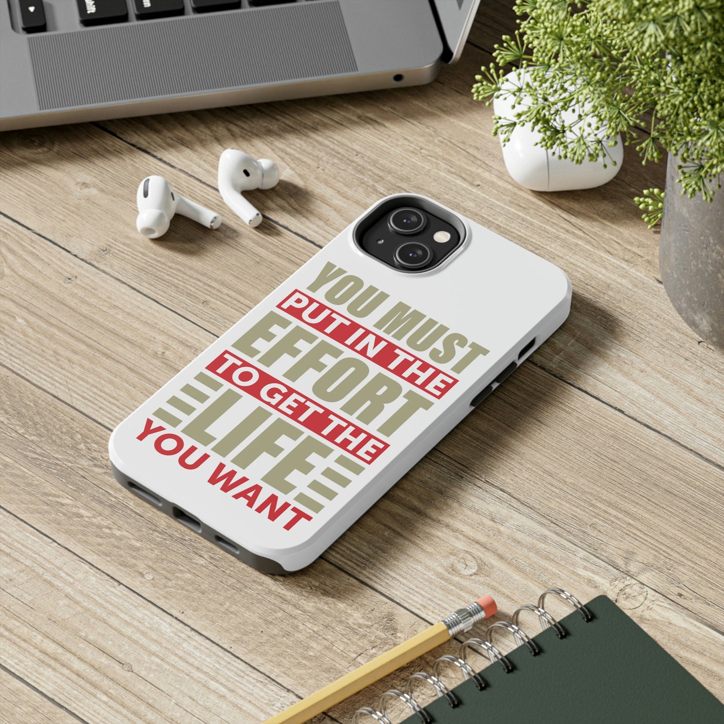 Andrew Tate Quote Phone Case: Embody the Mantra of Success and Effort Tough Phone Cases, Case-Mate