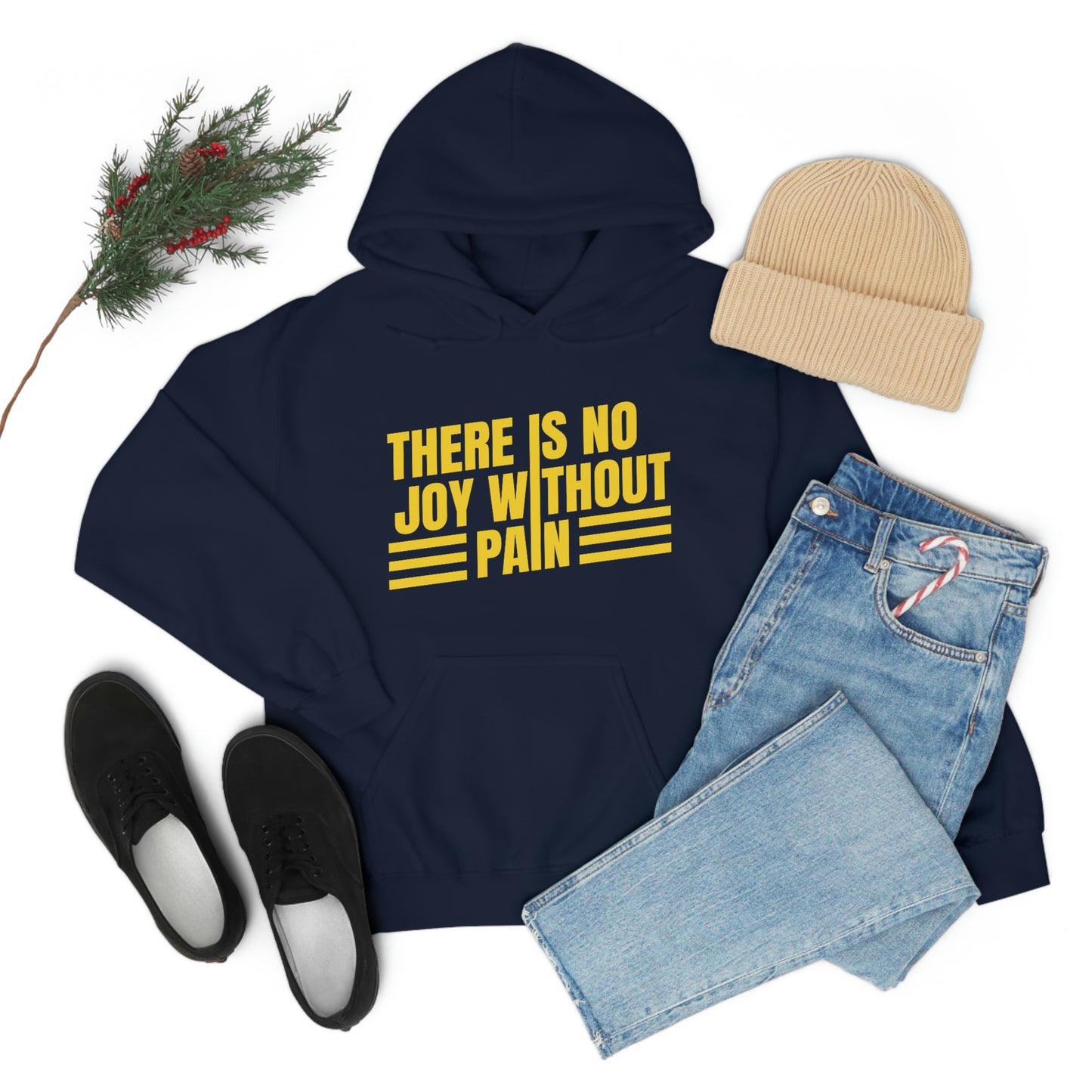 Andrew Tate Quote Hoodie: “There is no joy without pain” Andrew Tate Heavy Blend™ Hooded Sweatshirt