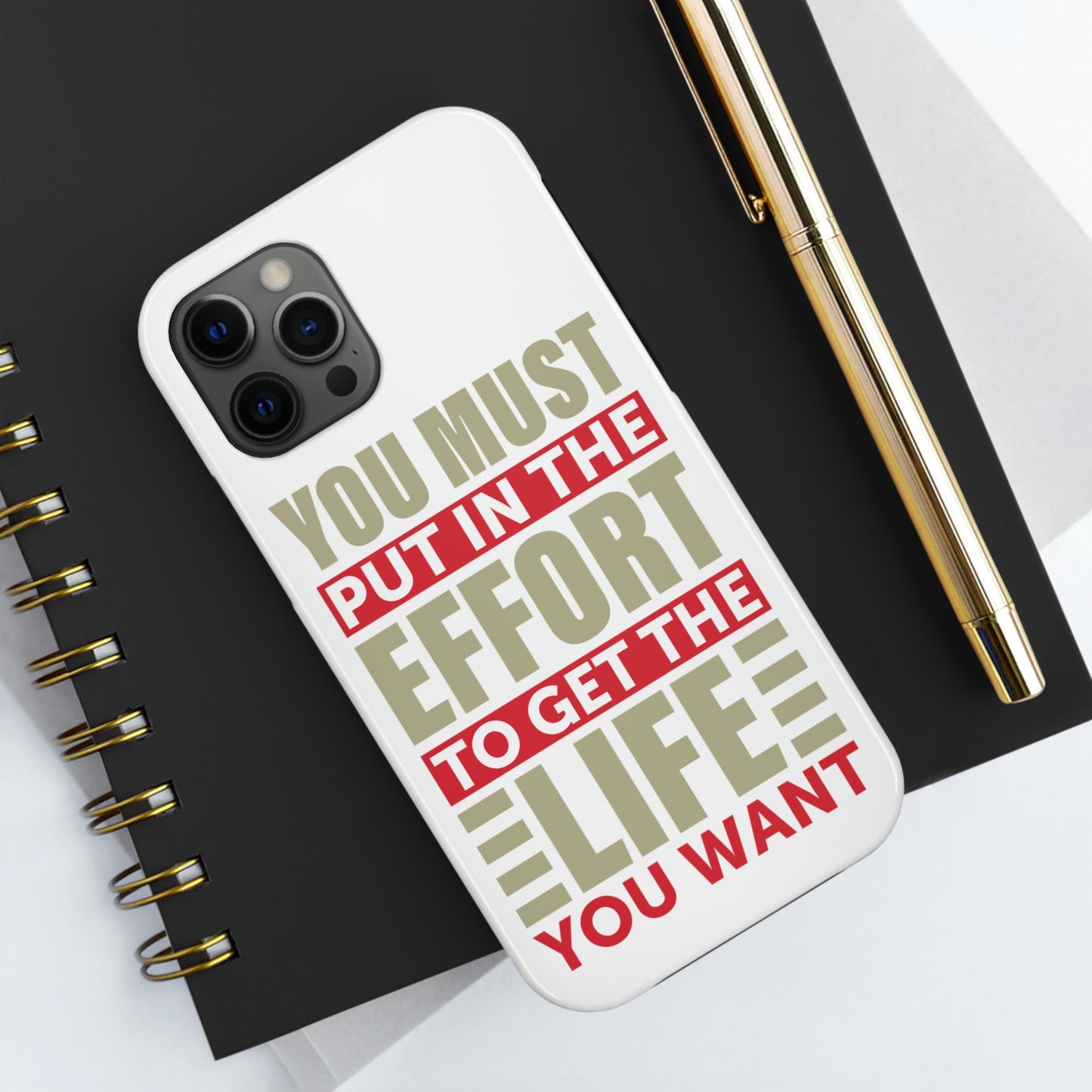 Andrew Tate Quote Phone Case: Embody the Mantra of Success and Effort Tough Phone Cases, Case-Mate