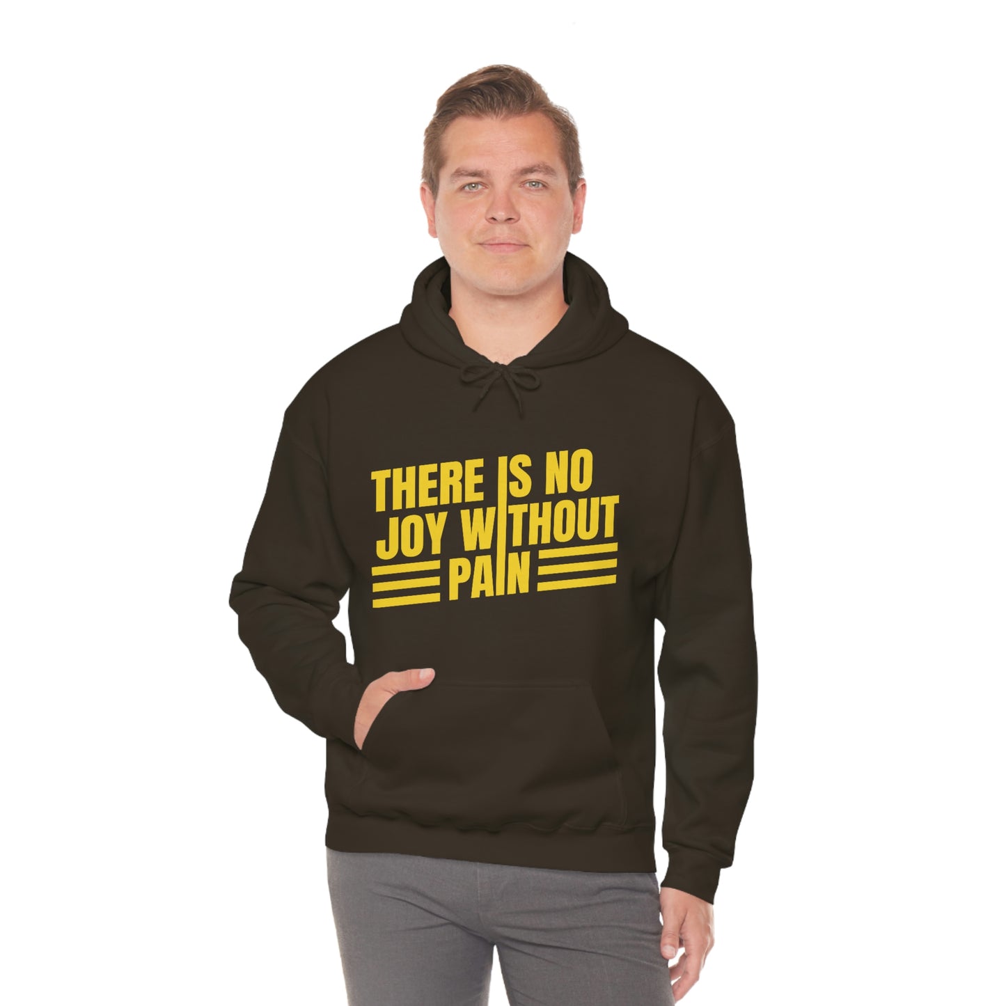 Andrew Tate Quote Hoodie: “There is no joy without pain” Andrew Tate Heavy Blend™ Hooded Sweatshirt