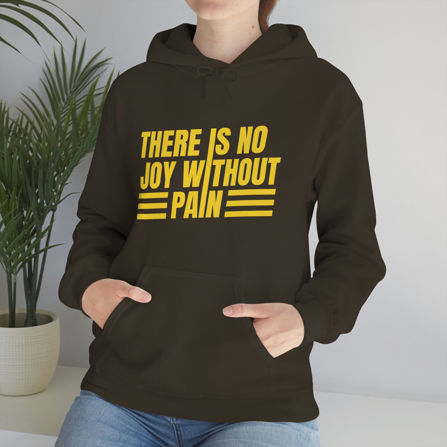 Andrew Tate Quote Hoodie: “There is no joy without pain” Andrew Tate Heavy Blend™ Hooded Sweatshirt