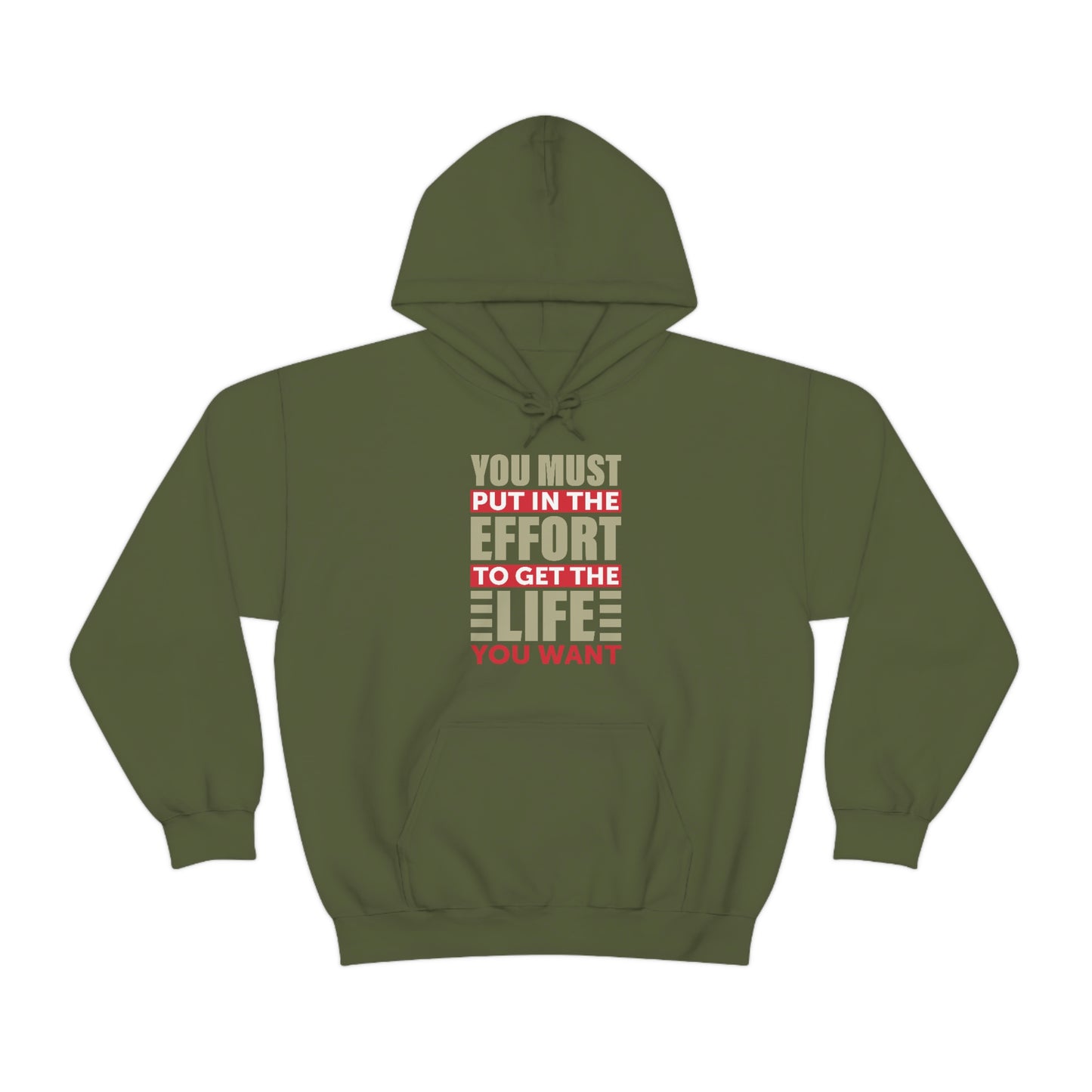 Andrew Tate Quote Hoodie: You must put in the effort to get the life you want Unisex Heavy Blend™ Hooded Sweatshirt