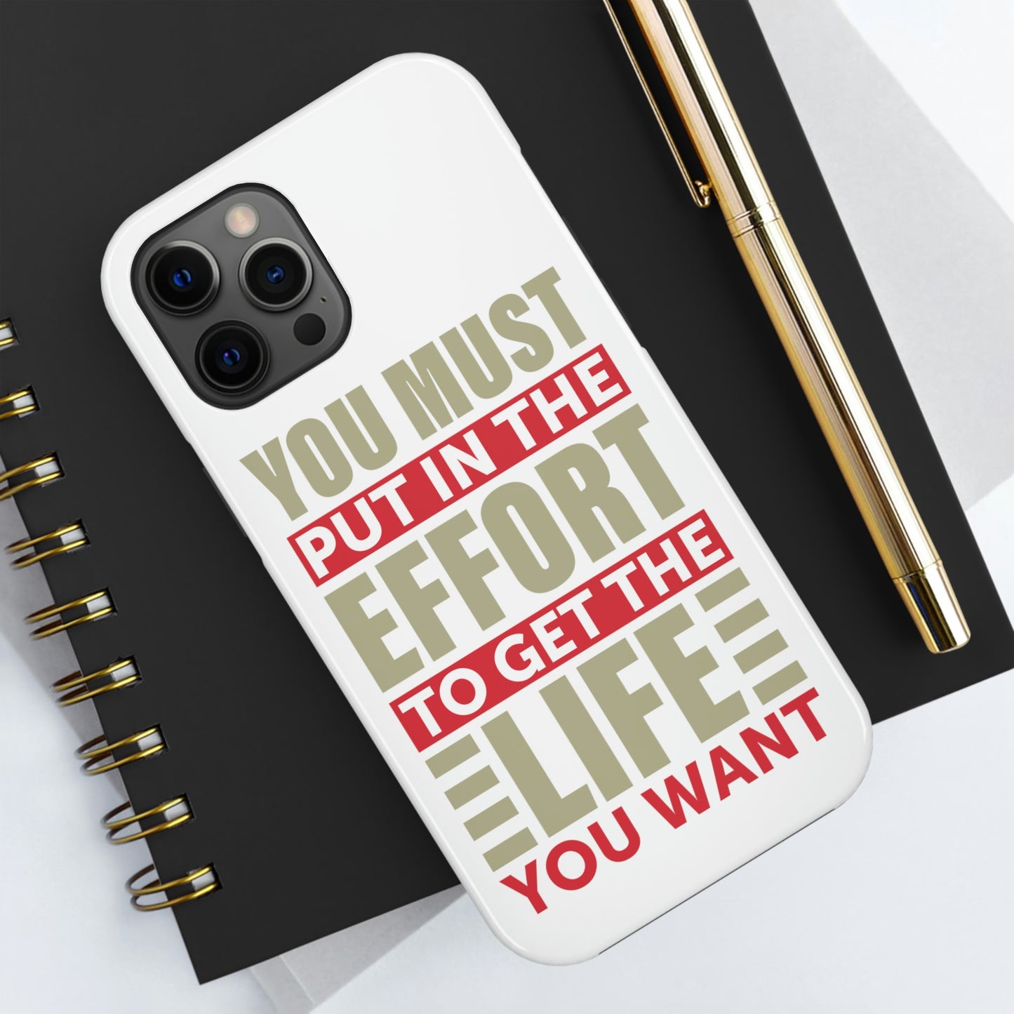 Andrew Tate Quote Phone Case: Embody the Mantra of Success and Effort Tough Phone Cases, Case-Mate