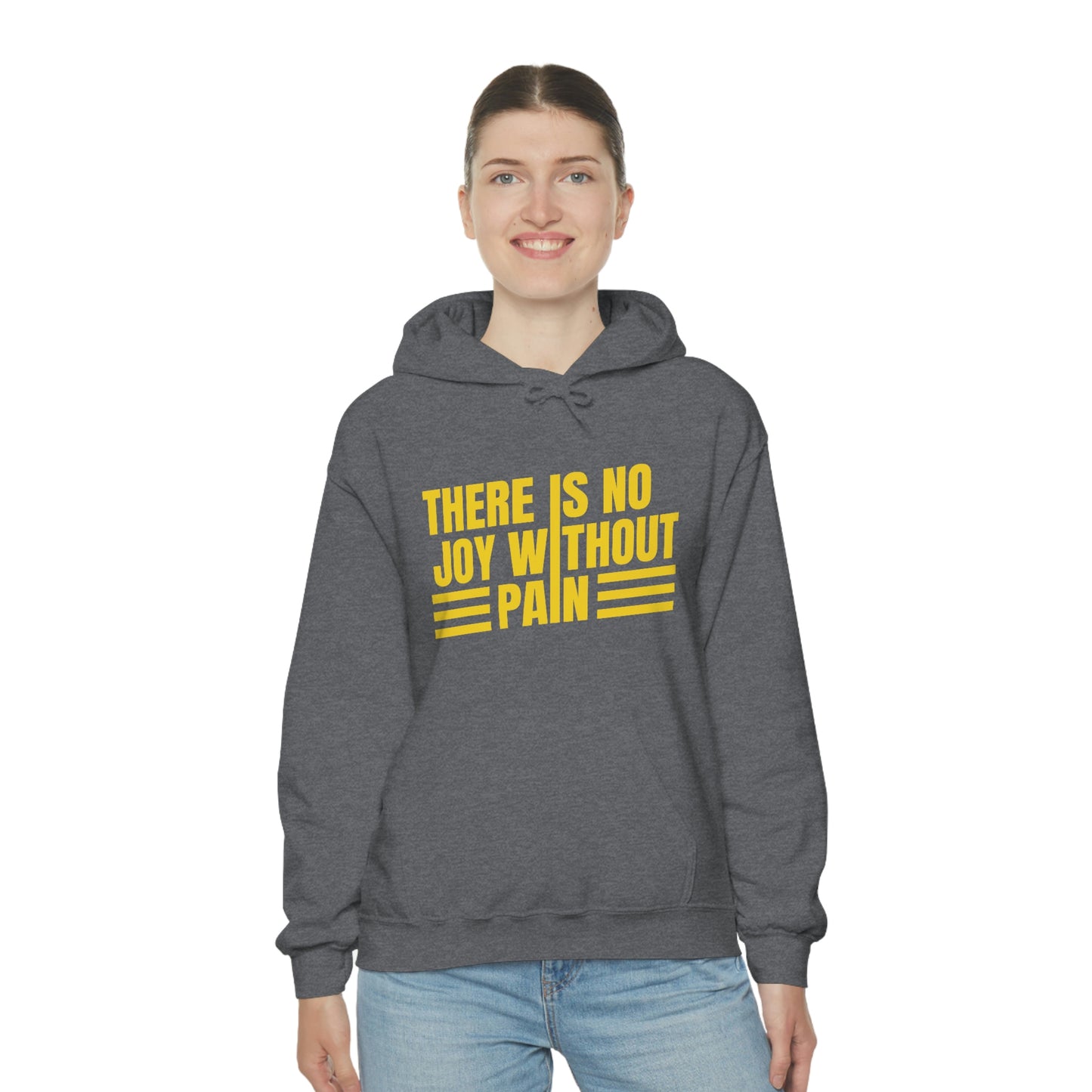 Andrew Tate Quote Hoodie: “There is no joy without pain” Andrew Tate Heavy Blend™ Hooded Sweatshirt