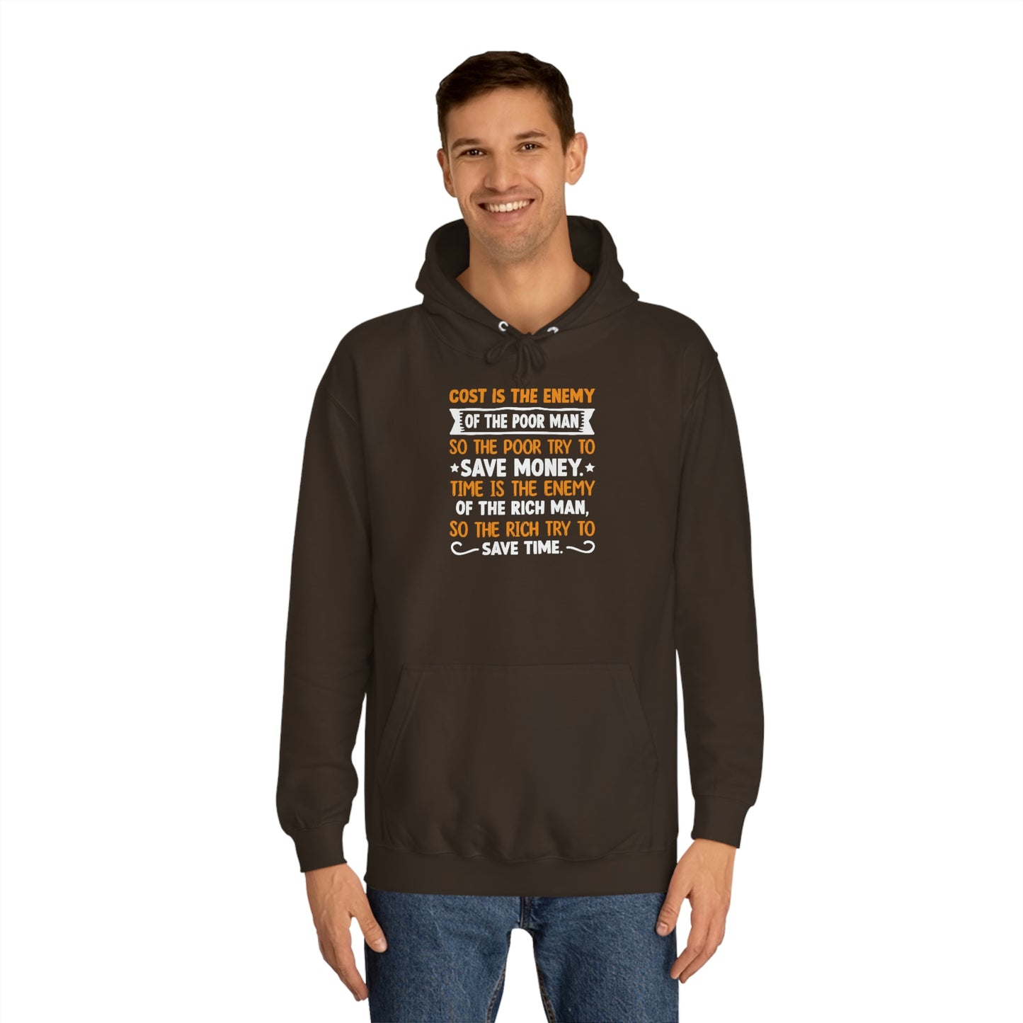 Andrew Tate Quote Hoodie: The poor try to save money, the rich save time Motivational Hoodie