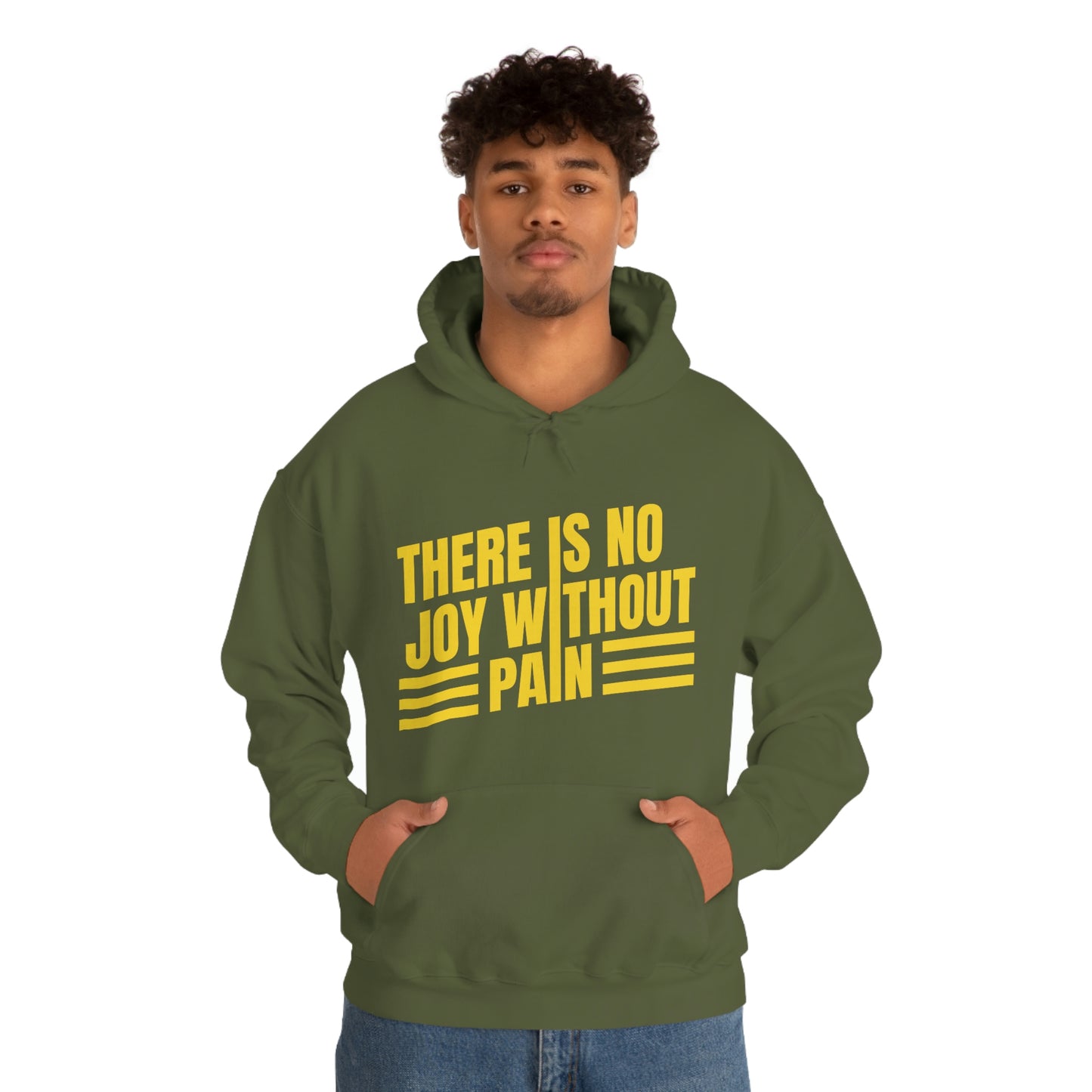 Andrew Tate Quote Hoodie: “There is no joy without pain” Andrew Tate Heavy Blend™ Hooded Sweatshirt