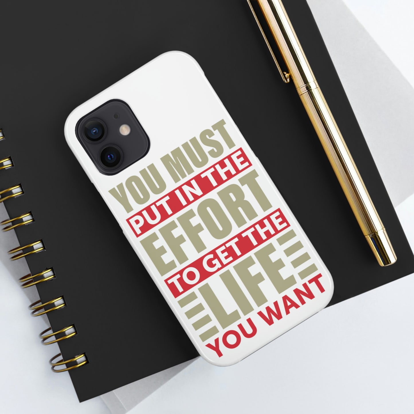 Andrew Tate Quote Phone Case: Embody the Mantra of Success and Effort Tough Phone Cases, Case-Mate